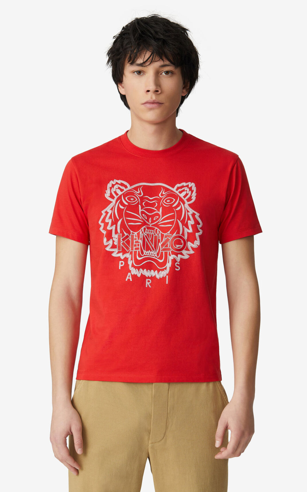 Kenzo 虎 Tシャツ メンズ 赤 - QGWMRH206